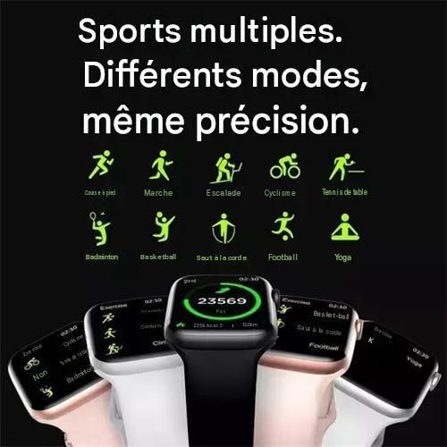 Generic Montre connectée S12 Pro Max 49 mm avec écran AMOLED 2,3", appels Bluetooth et lot de 7 bracelets – Compatible Android et iOS - image 8