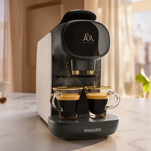 Philips MACHINE NESPRESSO® L'OR BARISTA® PHILIPS DOUBLE SORTIE BLANC PLUS  100 CAPSULES OFFERTES - Prix pas cher