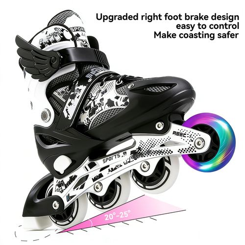 product_image_name-Generic-Patins En Ligne Réglables Avec Roues Lumineuses, Pour Enfants Et Adultes - Roulettes Sur 4 Roues-4