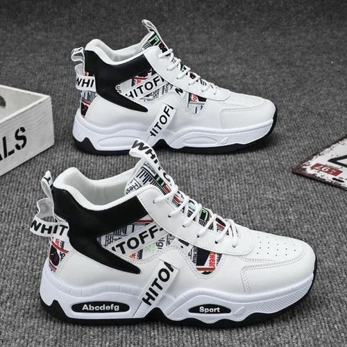 Fashion Sneakers Blanc Noir Homme