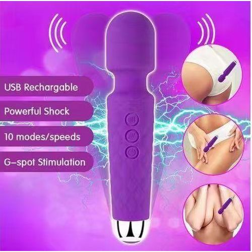 Generic Baguette de Massage Électrique Portable, Masseur Corps Étanche Multi Vibrations