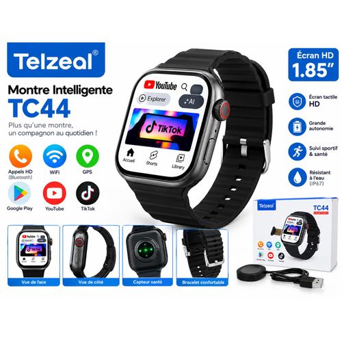 Generic Montre Connectée Modio  – Smartwatch 5G avec Appels, Carte SIM, Bluetooth & Écran Tactile HD