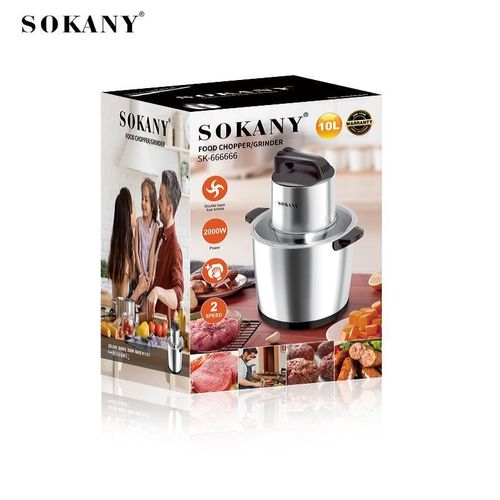product_image_name-Sokany-Robot Hachoir Inox SK-666666 - Capacité Géante 10L - Moteur Pro 2000W-4