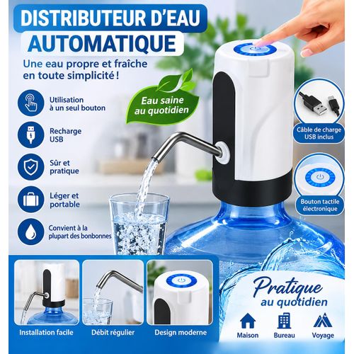 Generic Distributeur d’Eau Automatique Rechargeable USB avec Bouton Tactile