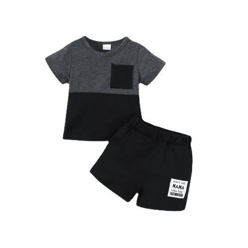 product_image_name-Fashion-Ensemble De Shorts Unis Garçon Enfant-N-1