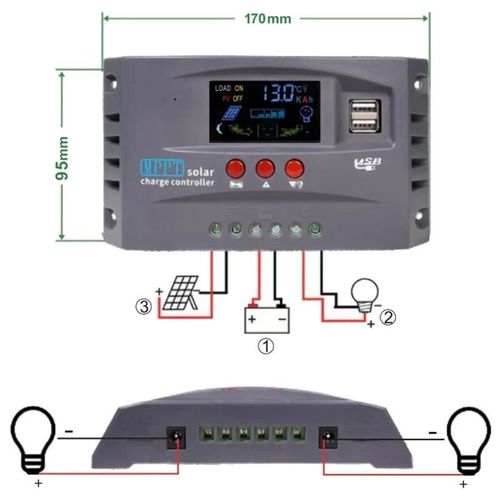 product_image_name-Generic-contrôleur de charge solaire MPPT regulateur 60A-MPPT 12V/24V automatique-2
