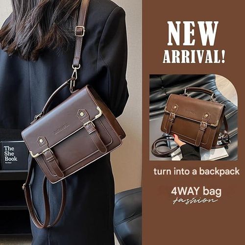 product_image_name-Fashion-Sac carré à bandoulière de couleur unie style universitaire simple, sac à rabat orné de boucle-2