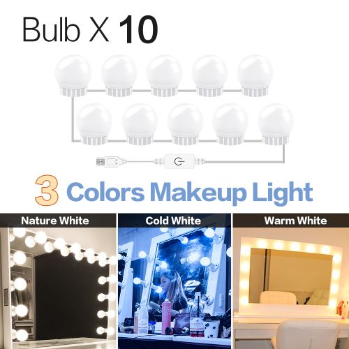 Generic 10pcs Ampoules Led pour miroir de maquillage, lumière à