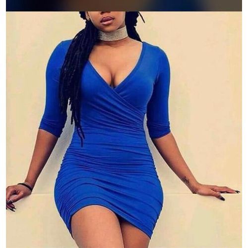 Generic Robe Femme Robe Moulante Sexy a Col En V Prix pas cher Jumia CI