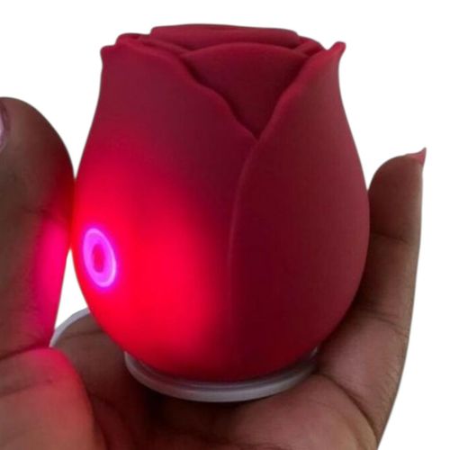 Generic Masseur rechargeable en forme de rose - 10 modes - Rose - image 4