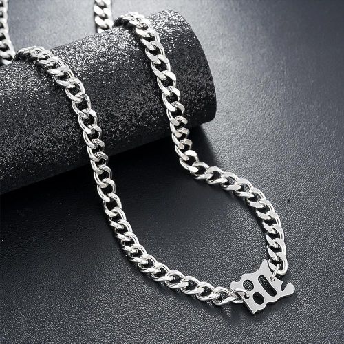 product_image_name-ARHANORY-Colliers pour homme Hip Hop M Pendentif Chaîne à maillons - Argent-2