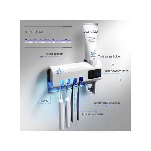 product_image_name-Generic-Porte-brosse à Dents UV Antibactérien Distributeur Automatique De Dentifrice Stérilisant L'ensemble-5