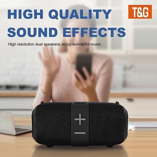 product_image_name-T&G-TG667 Enceinte Bluetooth Sans Fil Portable – Double Basse, Étanche, Radio FM, TWS, USB & Carte TF-1