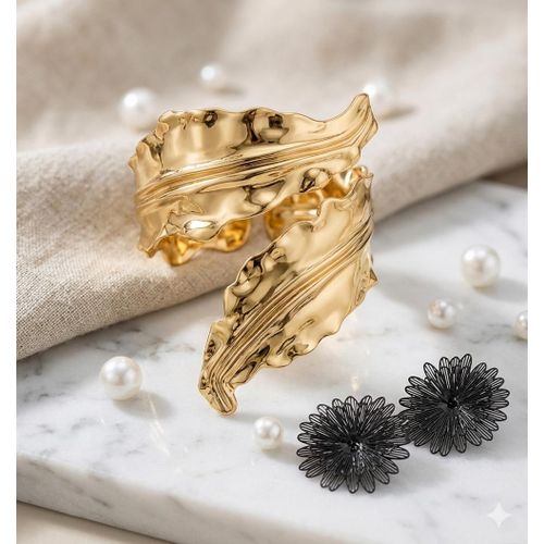 product_image_name-Fashion-Bracelet feuille doré en métal - Bijou fantaisie tendance-1