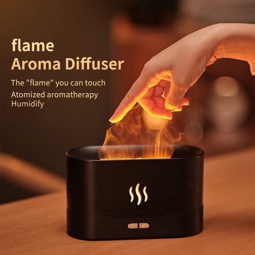 NOVOO Flame Aromatherapy Machine, Home Office Table Seven Color Flame Ultra Silent Air Humidifier - image 2
