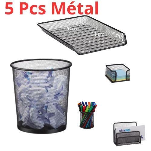 Generic Ensemble de bureau, porte stylo, porte bloc note, porte document, poubelle