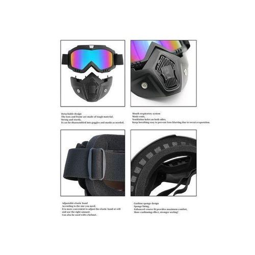 Generic Casque De Motocross Harley Coupe-vent - Lunettes De Soleil - image 5