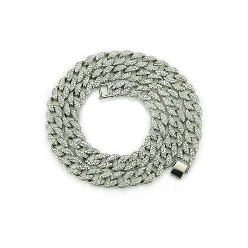 product_image_name-Generic-Chaïne Luxueuse Homme En Strass Bling Bling +bracelet-3