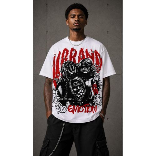 Fashion T-Shirt Oversize Manches Courtes - Blanc