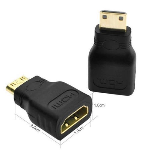 Generic Convertisseur Mini HDMI Vers HDMI Femelle - Noir - Prix pas cher