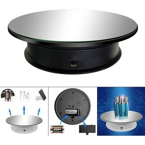 product_image_name-Generic-Présentoir à miroir rotatif à 360° - Plateau tournant électrique-3