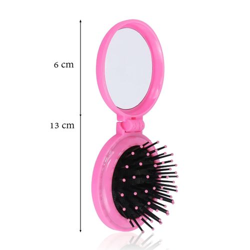 product_image_name-ShebSheb-Mini miroir pliant avec peigne, brosse de poche compacte escamotable, petite brosse à cheveux de voyage pour sac à main ou sac à dos-2
