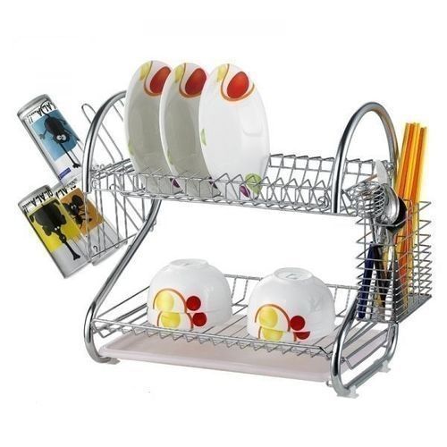 Generic Égouttoir Pour Assiettes à 2 Rangées - Gris