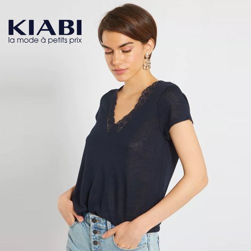 Kiabi T shirt col V en dentelle Prix pas cher Jumia CI