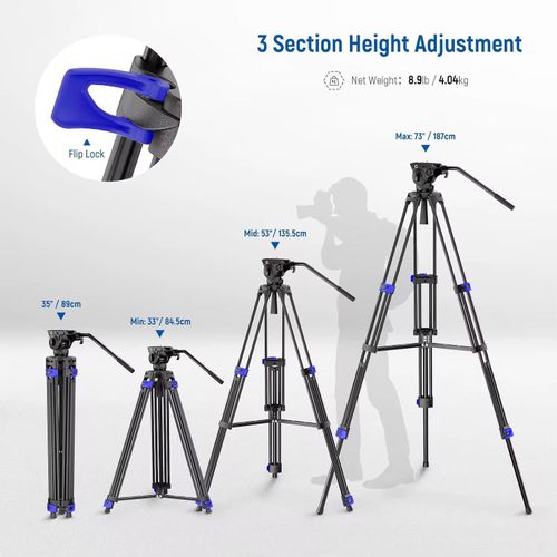 Generic TRÉPIED VIDÉO PROFESSIONNEL – STABILITÉ & FLUIDITÉ - image 2