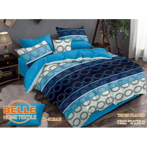 product_image_name-Belle-Lot de 2 Draps et 2 Taies - Confort et Élégance pour Lit 3 Places-bleu-1
