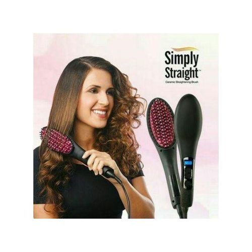 Generic NOUVEAU Brosse Chauffante - Lisser - Démêler+Indicateur Numérique-Rose... - image 2