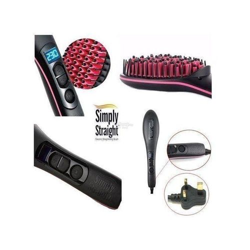 Generic NOUVEAU Brosse Chauffante - Lisser - Démêler+Indicateur Numérique-Rose... - image 3