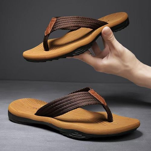 Fashion Men's Slip-On Flip-Flops with Arch Support