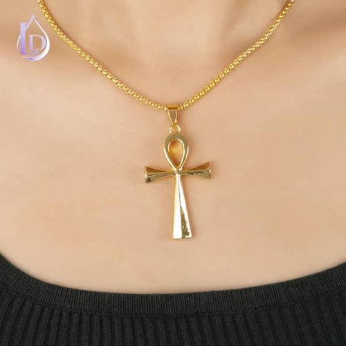 product_image_name-Generic-Collier Spirituel, Pentacle Croix De ANKH, Doré-5