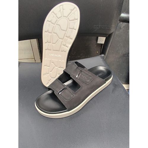 Gn Sandale en cuir pour hommes-noir