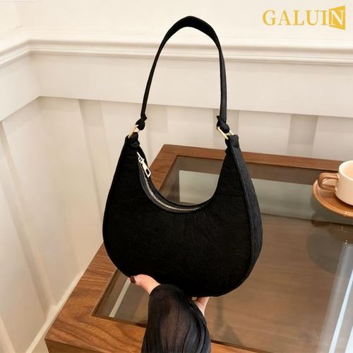 product_image_name-GALUIN-Sac seau femme, sac bandoulière avec ruban, sac bandoulière multifonctionnel, sac à main femme - noir-1