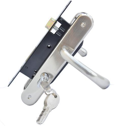 Generic Ensemble Poignée De Porte + Serrure Encastrable De Serrure Avec 5 Clés - image 3
