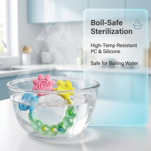 Generic 2 pièces de jouets à roulettes pour bébé, frissons éducatifs pour nouveau-nés (0+ mois) - image 5