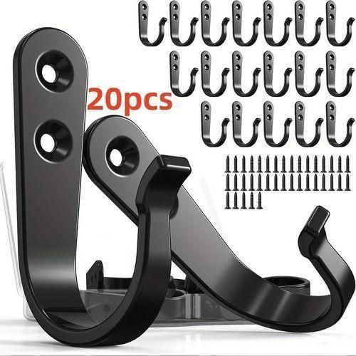 product_image_name-Generic-Lot de 20 crochets en fer forgé, crochets muraux en métal, crochets à manteaux-1