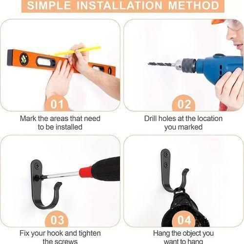 product_image_name-Generic-Lot de 20 crochets en fer forgé, crochets muraux en métal, crochets à manteaux-5