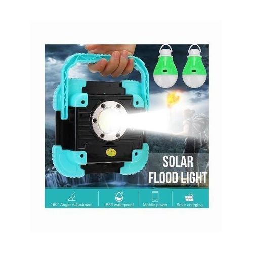 product_image_name-Generic-Lampe solaire LED Portable, Rechargeable par USB, lampe de poche réglable à 360 ° avec ampoule, pour l’extérieur, jardin, Camping, tente, pêche-4