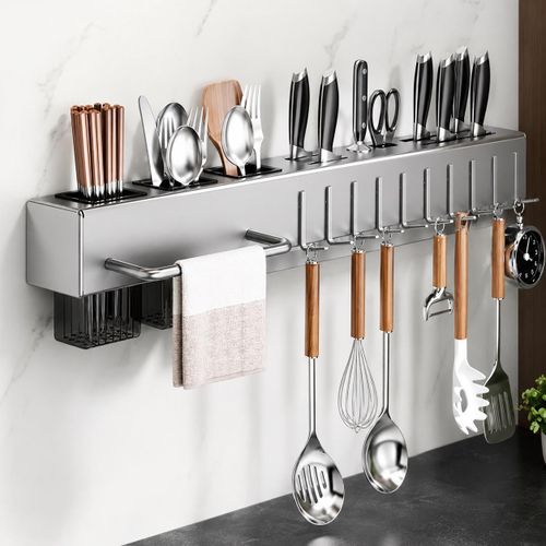 Generic Support Mural Multifonction pour Cuisine en Acier Inoxydable - 60cm