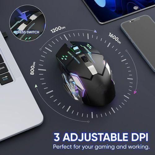 Souris Sans Fil Bluetooth Rechargeable,Mode Double Bt5.0 Et 2.4G