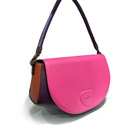 product_image_name-Tom & Eva-Sac À Main Femme En Cuir - Rose-2