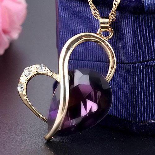 product_image_name-Fashion-Ensemble de bijoux collier pendentif en cristal en forme de cœur-3