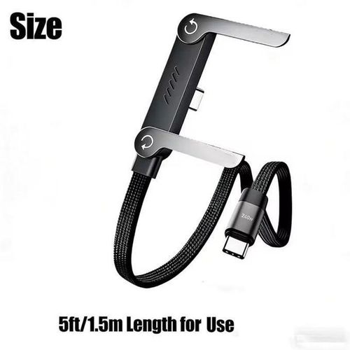 Generic un kit de câble de charge rapide 240W Type-C avec support de téléphone pliable (Type-C