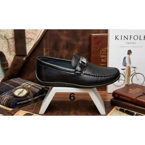 Mode Baladeuse Mocassin Homme En Simili Cuir - Noir