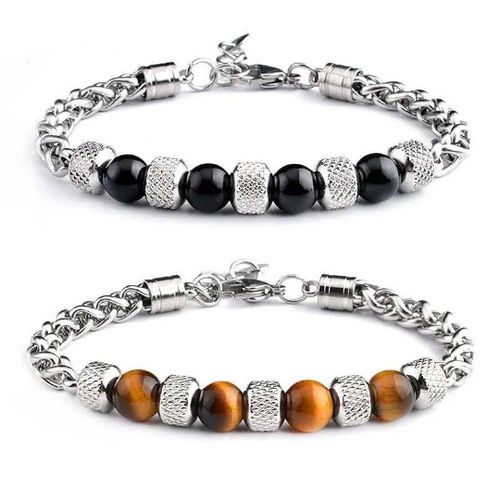product_image_name-Fashion-Bracelet Pierre Homme Pierre Naturelle Bijoux Mode Homme Fête Des Pères Cadeau De Mariage Saint Valentin Cadeau De Noel Cadeau Homme Idee De Cadeu Homme Bijoux Coffret Cadeau/souvenir Homme Cadeaux Anniversaire Offrir-3