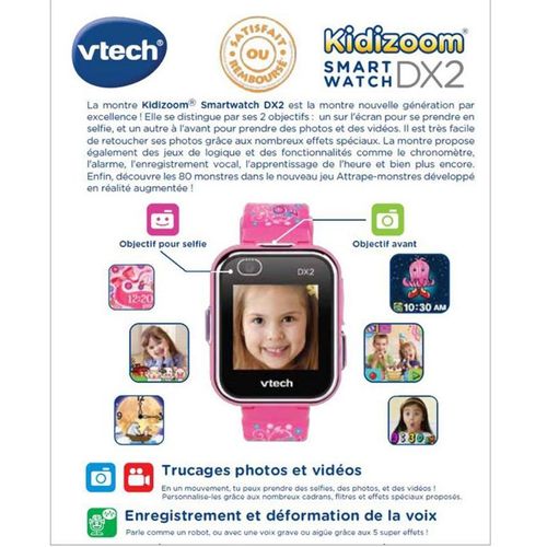 Vtech Montre digitale Kidizoom Smartwatch DX2 rose - Prix pas cher