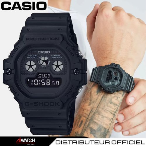 Casio Montre Homme Casio DW 5900BB 1DR Bracelet En Resine Noir Affichage Numerique Resistant a L eau Prix pas cher Jumia CI